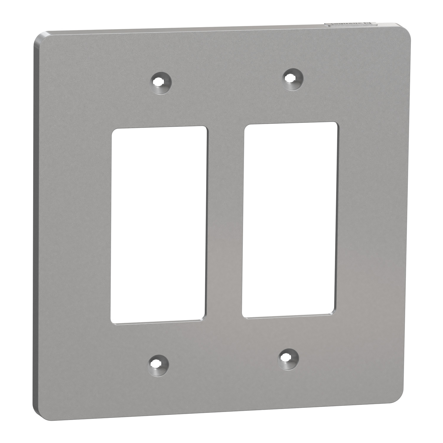 SQWS141002GY X Series Cover Frame, For Use With Decorator/Receptacle/Switch/Dimmer/Fan Control/Sensor, Blank Plate, Plastic, Gray