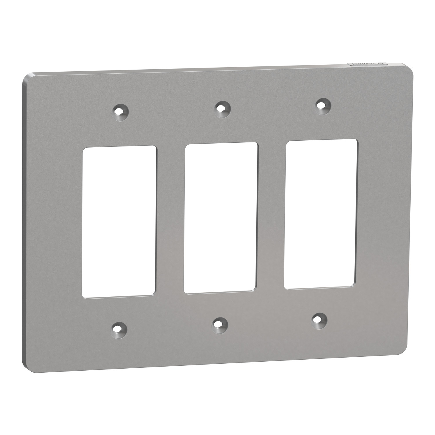 SQWS141003GY X Series Cover Frame, For Use With Decorator/Receptacle/Switch/Dimmer/Fan Control/Sensor, Blank Plate, Plastic, Gray