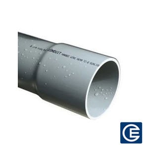 Schedule 40 PVC Conduit, 3 inch diameter, 10 ft