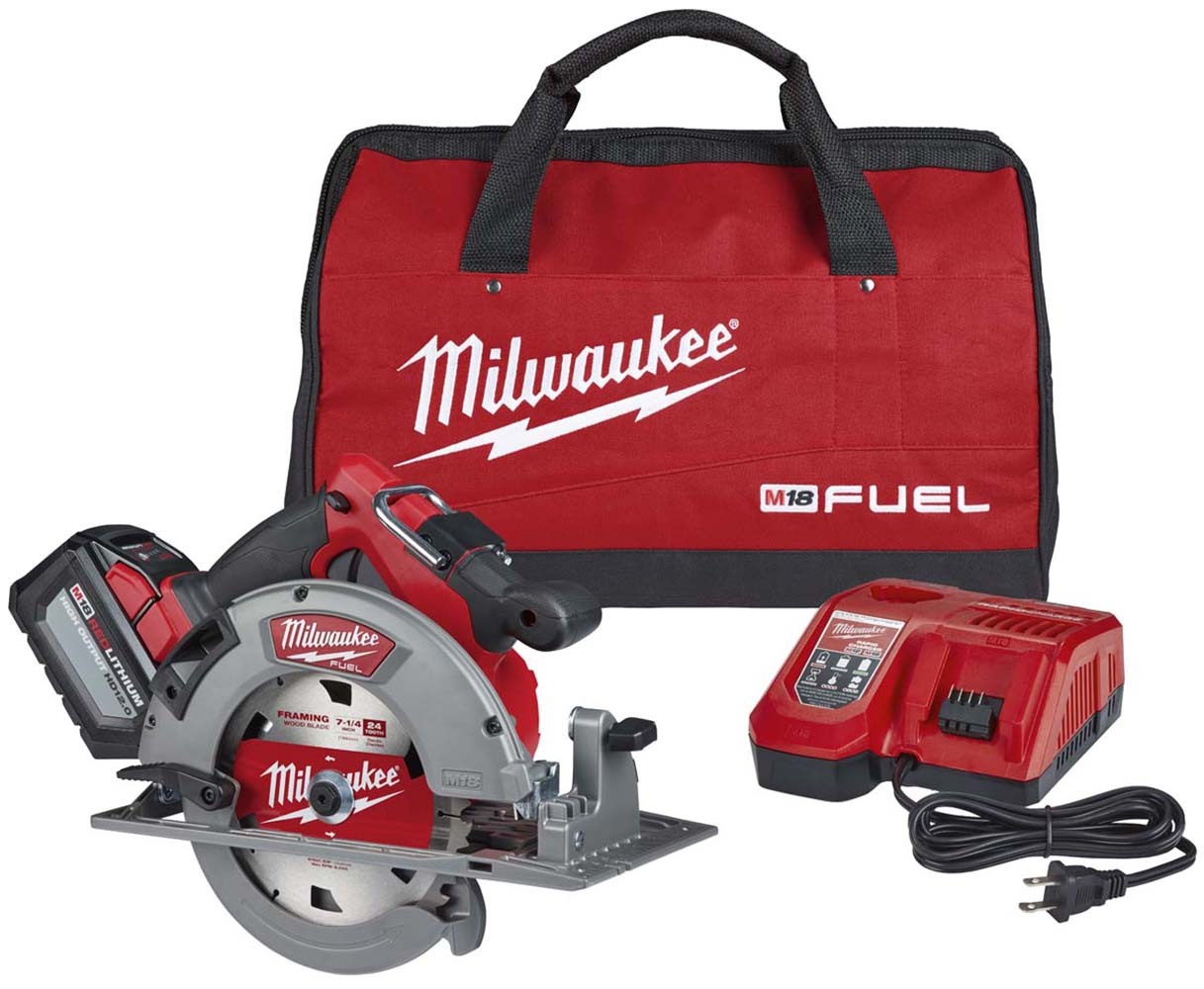 2732-21HD M18 FUEL Depth Adjustment Electric Cordless Circular Saw Kit, 7-1/4 in Dia Blade, 5/8 in Arbor/Shank, 18 V, 2-1/2 in D Cutting, Li-Ion Battery, Right Blade Side