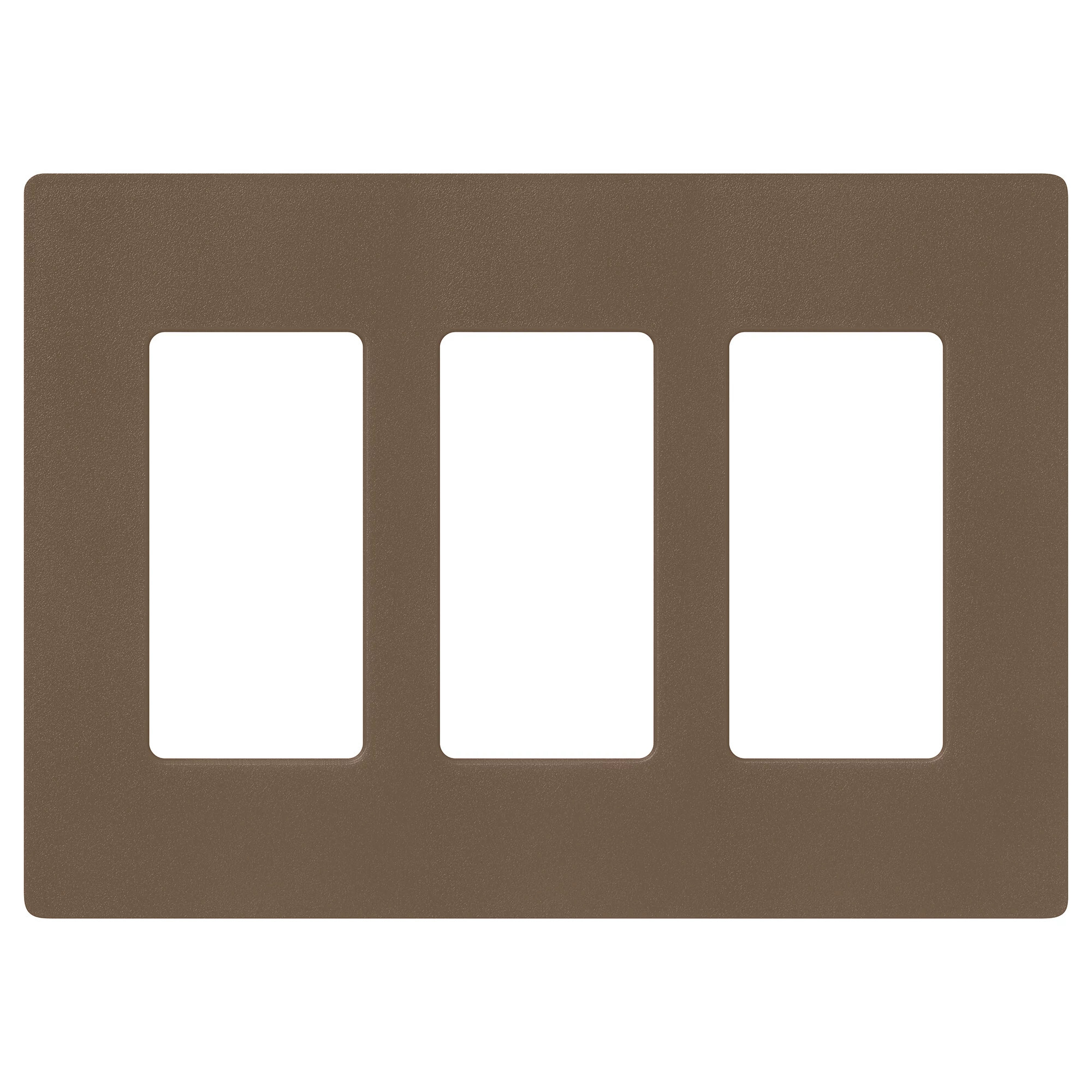 SC-3-EP Claro Wall Plate for Decorator-Style Dimmers, Switches, and Outlets, 3 Gang, Satin, Espresso