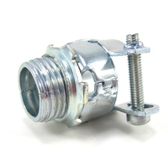 278-TB T&B Non-Insulated Straight Squeeze Conduit Connector, 3-1/2 in Trade, 3.2 to 4.37 in Cable Openings, For Use With Armored Cable and Flexible Metal Conduits, Malleable Iron, Zinc Plated