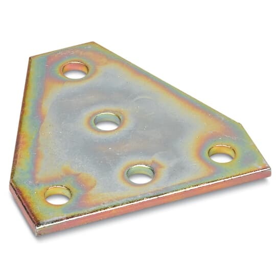 B-965 Kindorf 5-Hole Plate Connector, 4-1/2 in L x 4-1/2 in W, For Use With Modular Metal Framing System, Steel, Galv-Krom