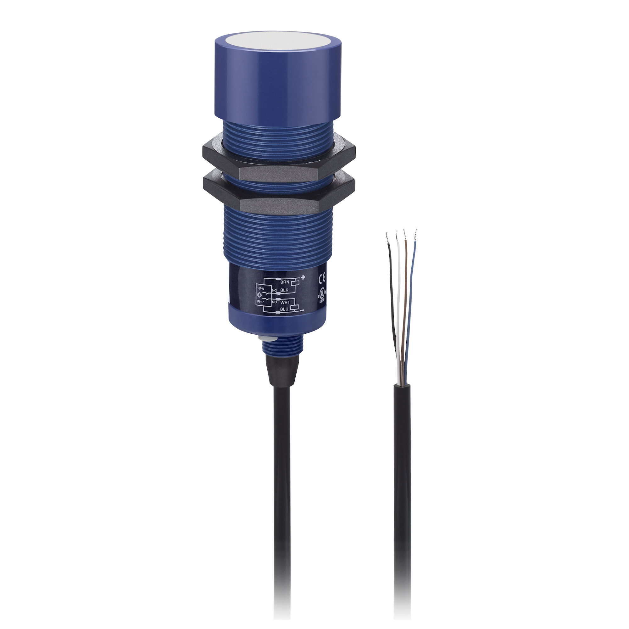 SM906A430000 Hyde Park DeviceNet Cylindrical Adjustable Proximity Sensor, Ultrasonic, Analog Output, 15 to 24 V DC