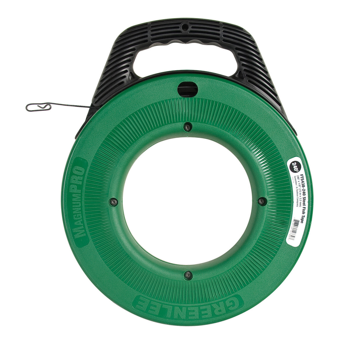 FTS438-240BP MagnumPRO Fish Tape, 1/8 in W Tape, 240 ft L Tape, Flat Profile, Steel Tape