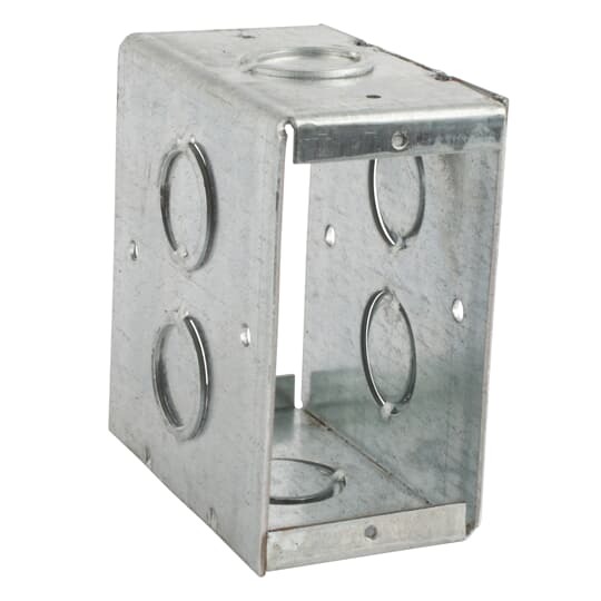 CBTW-4 Steel City Through-Wall Masonry Box, Steel, 24 cu-in, 1 Outlet, 6 Knockouts