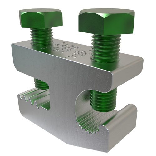 SGB-4 ClearChoice Type SGB Grounding Clamp, 14 to 4 AWG Conductor, 1/4 in THK Bar, Aluminum Alloy