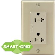 T5380-I 2-Pole 3-Wire Type 3-Duplex Self-Grounding Tamper Resistant Surge Protective Receptacle, 125 V AC, 20 A, 5 kA Short Circuit