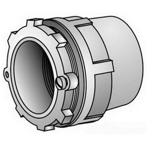CH-75T CH-T Space-Maker Conduit Hub, 3/4 in, For Use With IMC/Rigid Conduit, Malleable Iron, Zinc Plated