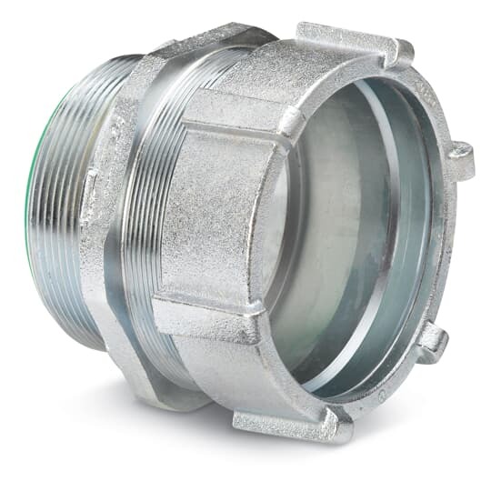 TC7110US Steel City Insulated Compression Connector, 4 in Trade, For Use With EMT Conduit, Steel, Zinc Plated