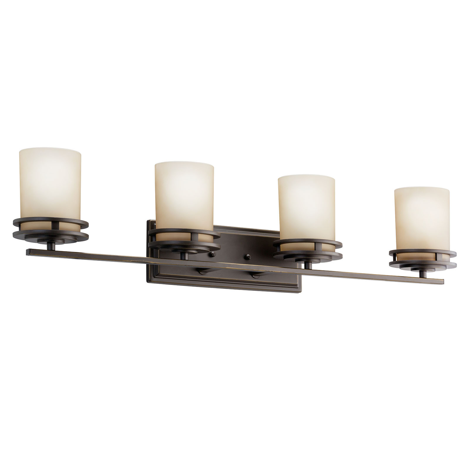 5079OZ Hendrik 4-Arm Contemporary Bath Light, (4) A19 Lamp, 120 V AC, Olde Bronze Housing