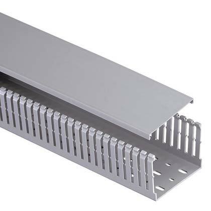 MC25X50IG2 Panduct Type MC Metric Wiring Duct With DIN 43659 Mounting Holes, 0.2 in Narrow Slot Slot, 0.97 in W x 1.88 in D, PVC