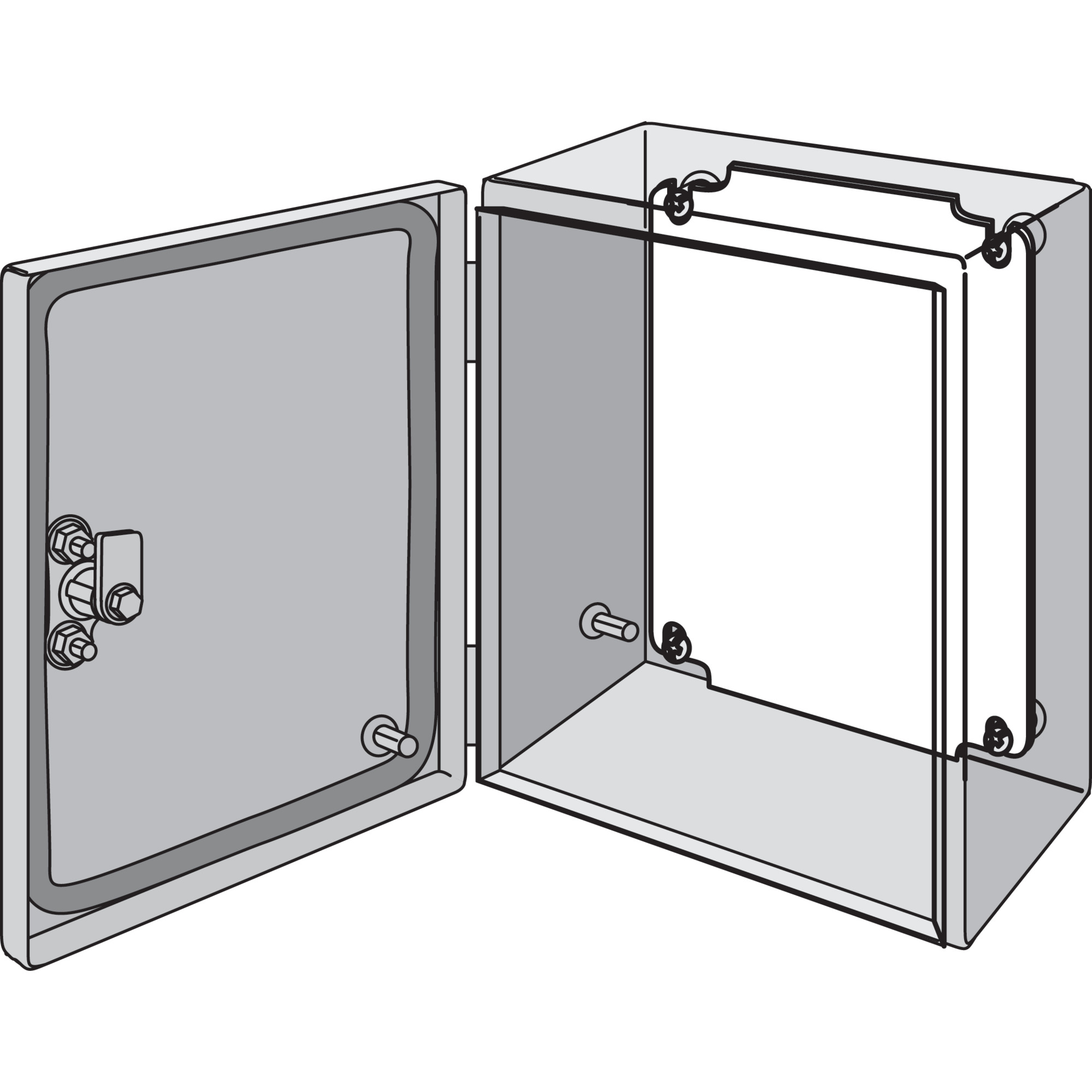 LP3025 InLine A54P Enclosure Panel, 9.1 in W x 11.07 in H, 12 ga Steel, White