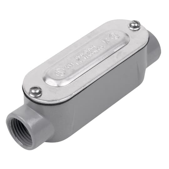 DAC-1-CG Red Dot D-Pak A Series Type-C Conduit Body With Cover, Gasket, Screw, 1/2 in Hub, 4.3 cu-in Capacity, Die Cast Aluminum, Powder Coated Urethane