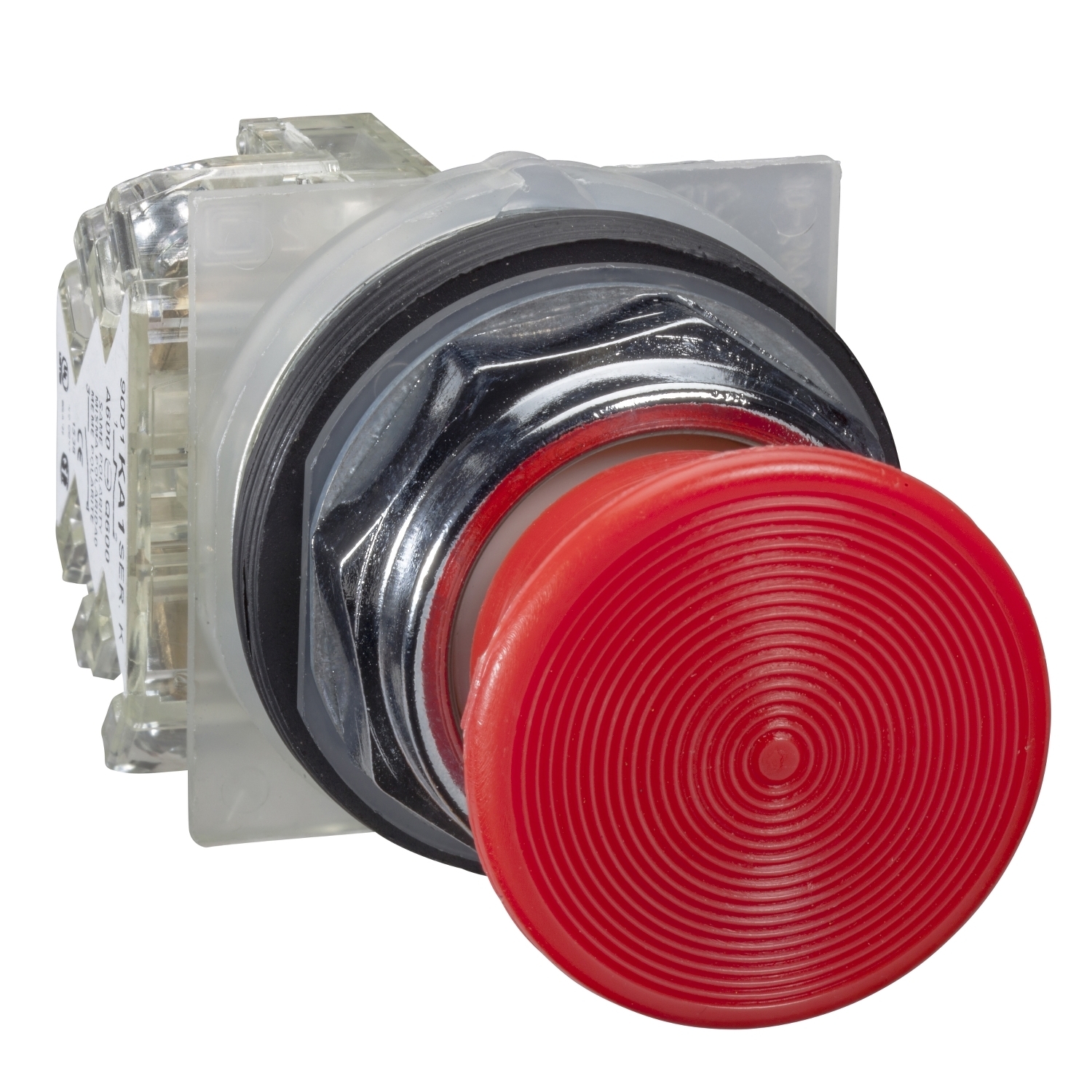 9001KR4RH6 Harmony Heavy Duty Mechanically Interlocked Non-Illuminated Type K Unmarked Pushbutton, 30 mm, 1NC Contact, Slow Break Contact, Red