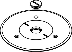 896TCK-1/2 Ratchet-Pro 880/881 Assembled Communication/Power Cover Plate, 4-1/4 in Dia, Brass