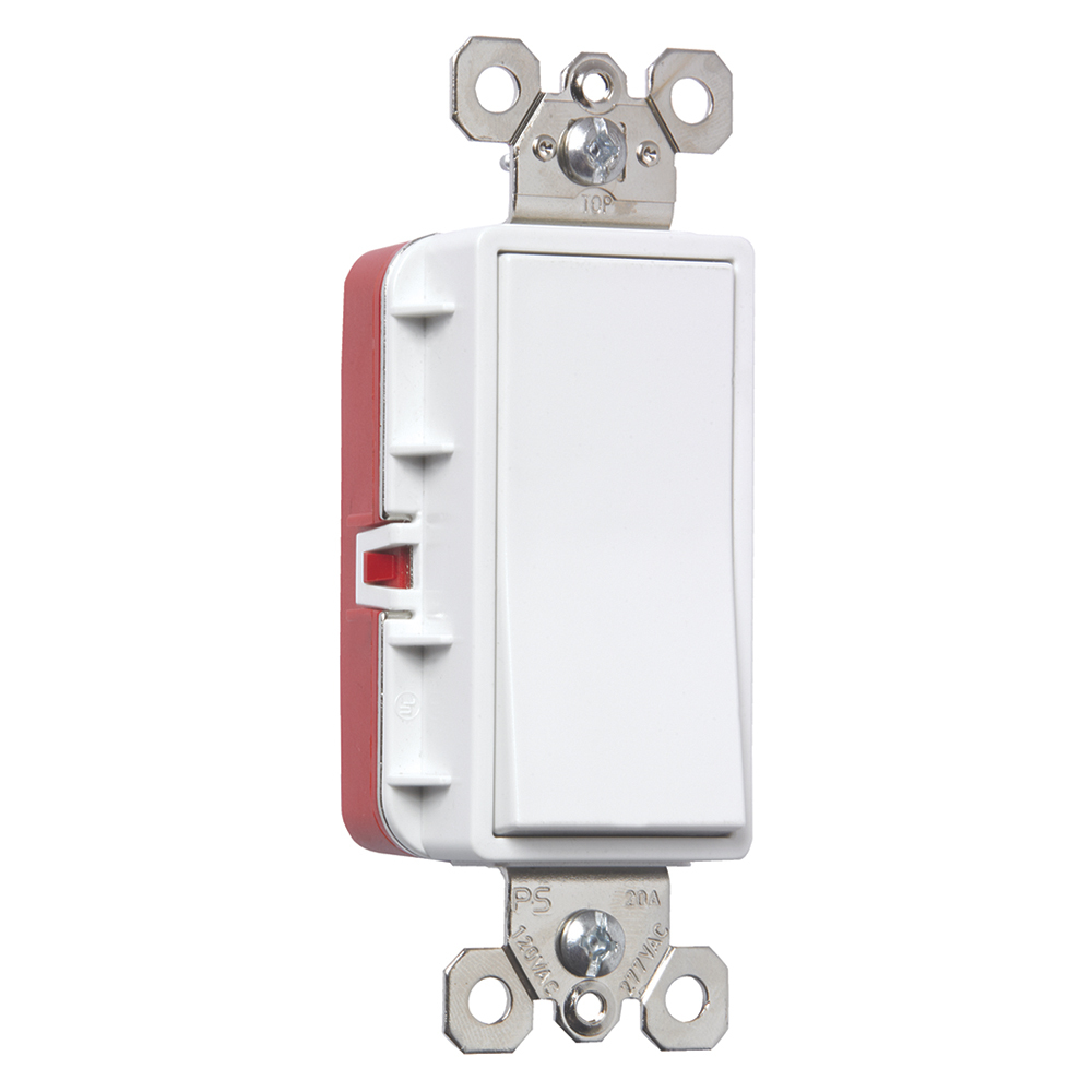 PT2601W PlugTail Single Pole 15 Amp Decorator Switch, White
