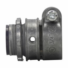 1721DC Insulated Straight Threaded Squeeze Conduit Connector, 3 in Trade, For Use With Flexible Metallic Conduit Fitting, Die Cast Zinc, Natural