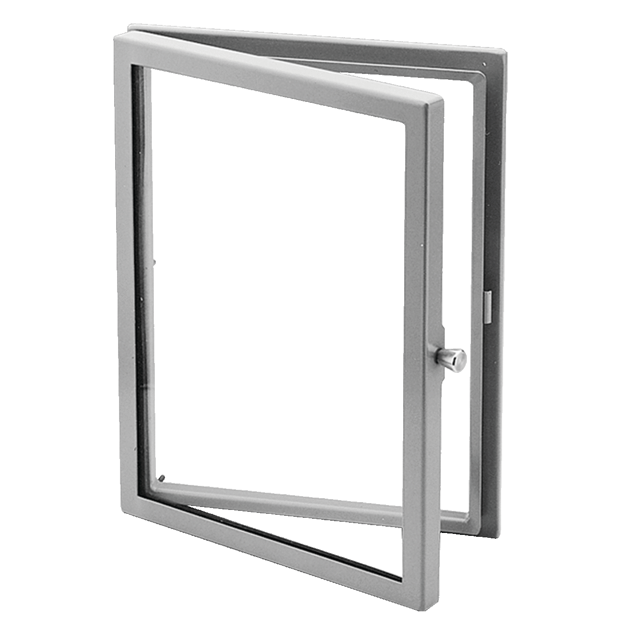 APWK1212H A80W Hinged Window Kit, 10.28 in H x 10.28 in W, 10.44 in H x 10.44 in W Cut Out, 12 in H x 12 in W x 1.49 in D, Steel, Medium Gray, Polyester Powder Painted