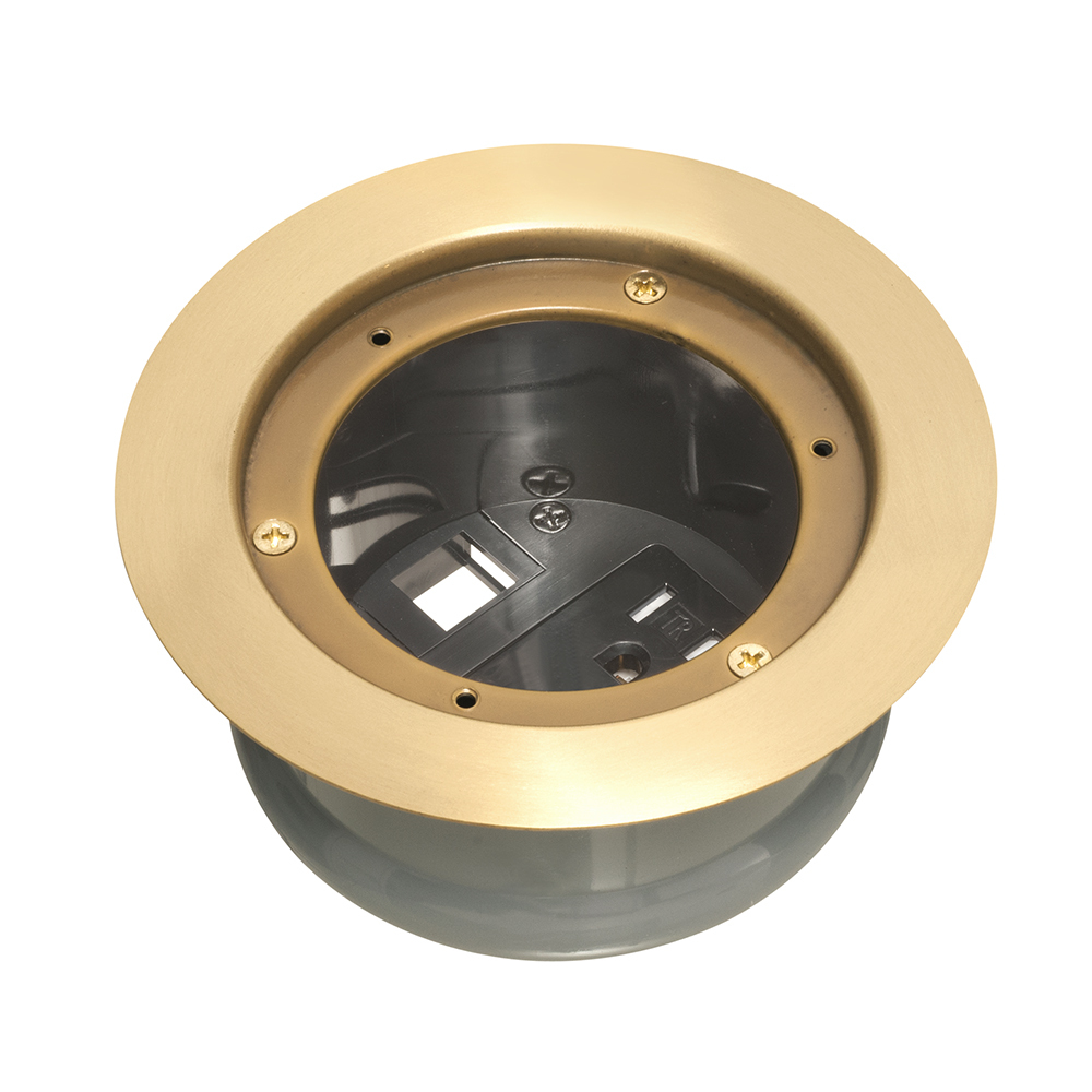 FLBC4580MB Metallic Recessed Cover Kit, 5-5/8 in L x 5-5/8 in W, Brass Plated