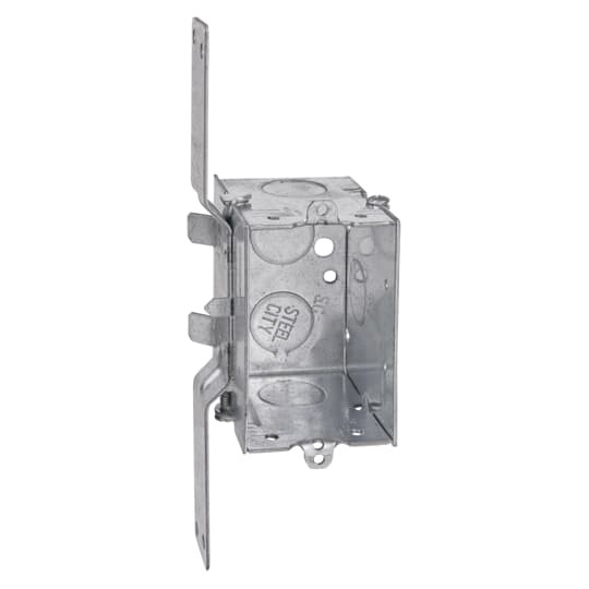 CDV-25 Steel City Gangable Welded Style Switch Box, Steel, 12.5 cu-in Capacity, 1 Gangs, 1 Outlets, 4 Knockouts