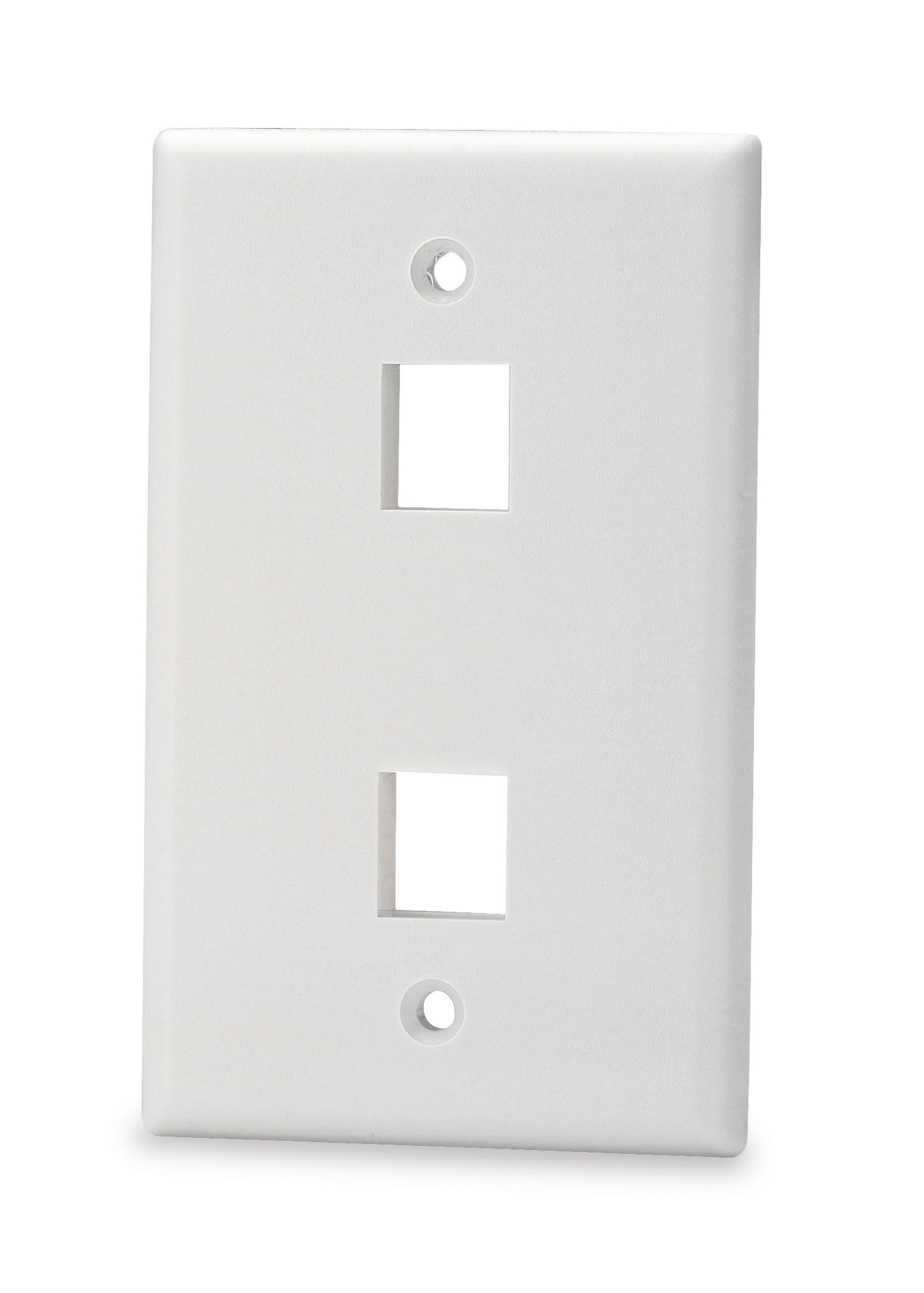 SKF-2-WH Keystone Faceplate, 1 Gangs, 4-1/2 in L x 2-3/4 in W, Thermoplastic, Fastened Mount