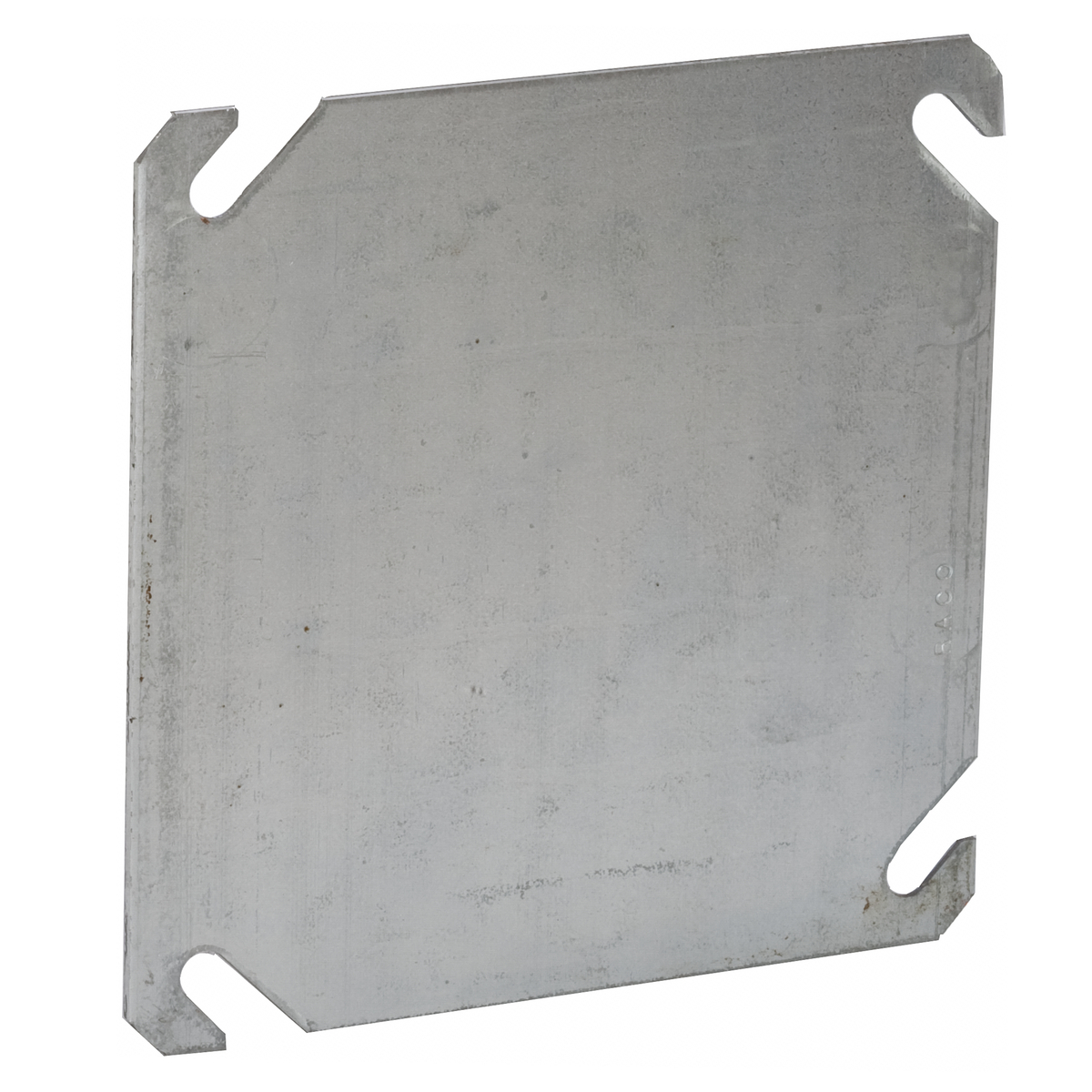 752 1-Device Flat Box Cover, 4 in L x 4 in W, Blank Cover, Stamped Steel
