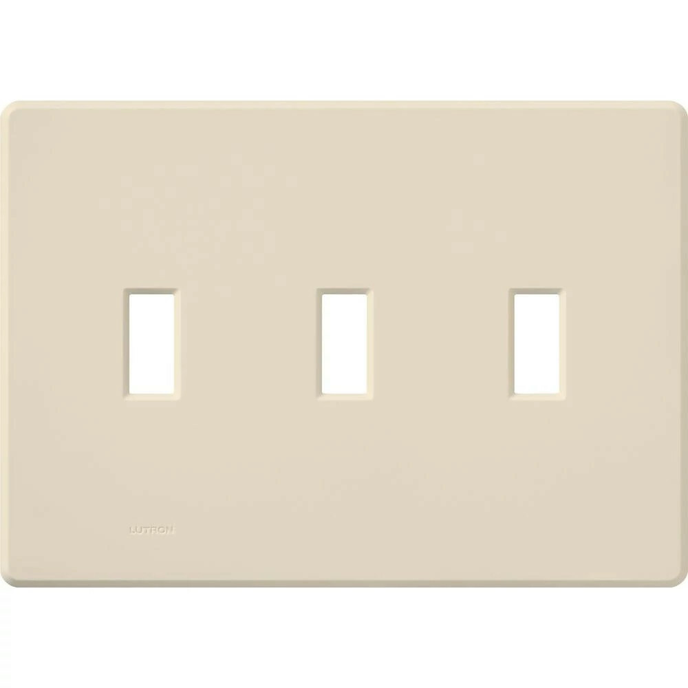 FG-3-LA Fassada Wall Plate for Traditional Style Dimmers or Switches, 3 Gang, Matte, Light Almond