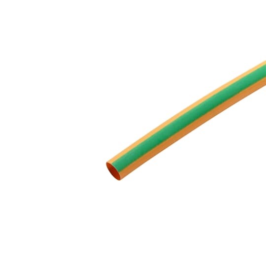 CPO250-S-25 Shrink-Kon Flame-Retardant Non-Lined Standard Heat Shrink Tubing, 1/4 in ID Expanded, 0.13 in ID Recovered, 0.03 in THK Wall Recovered, 25 ft L, Polyolefin, Green/Yellow