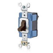 M1201-W Lev-Lok Large Toggle Switch, 120/277 V AC, 15 A, 1/2, 2 hp Power Rating