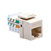 5EHOM-RI5 IDC Snap-In Connector, Cat 5e Module, Flush Mounting, Plastic, Ivory