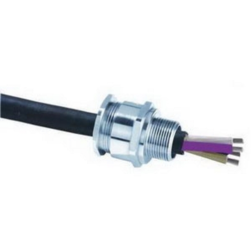 20SA2F0505 A2F Straight Cable Gland, 1/2 in NPT Thread, 0.24 to 0.46 in Cable, 0.59 in L Thread, Brass, Nickel Plated