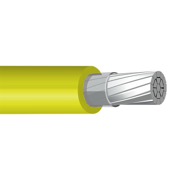 XHHW Cable, 750 KCMIL, Yellow, Stranded, Aluminum Conductor, 2500 Foot Reel