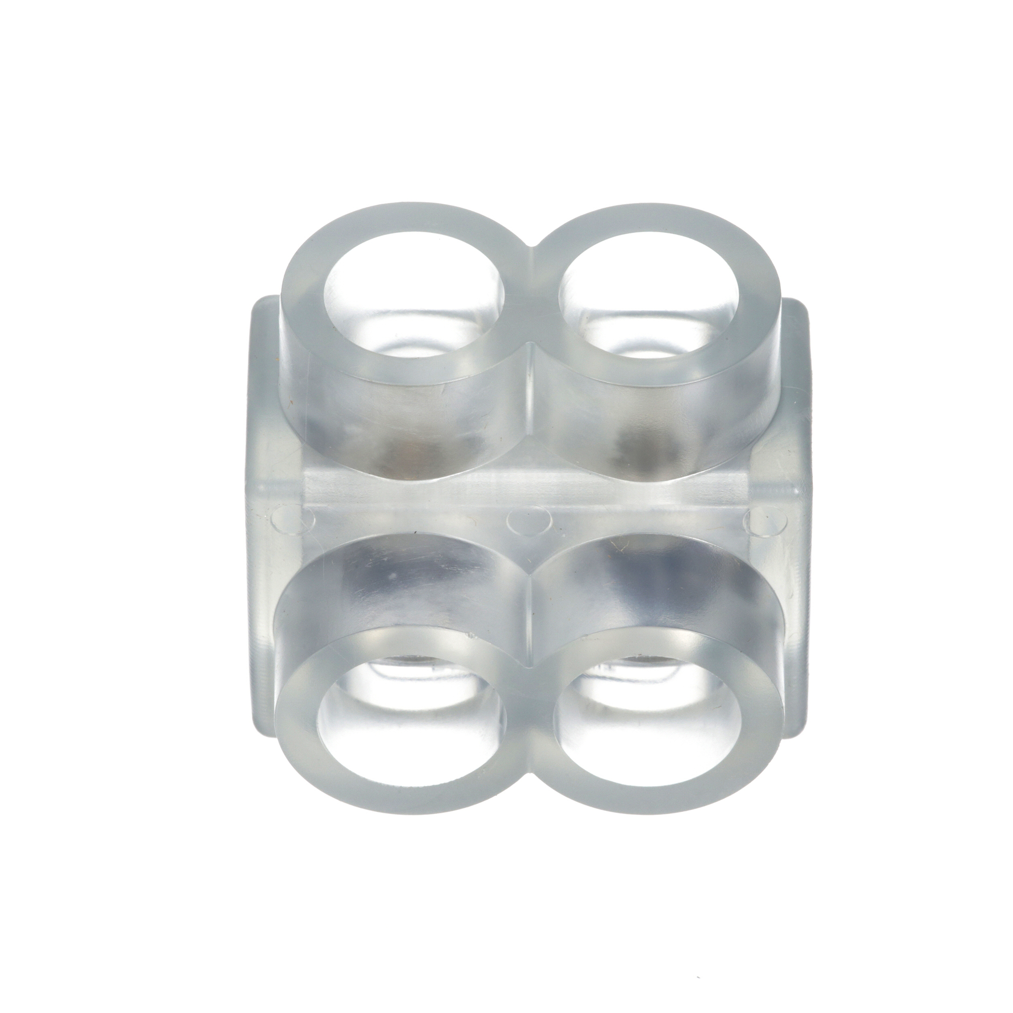 PCSB4-2S-12Y Pan-Lug 2-Port Single Sided Multi-Tap Connector, 14 to 4 AWG Stranded, 14 to 10 AWG Aluminum/Copper/Solid Solid/Stranded Conductor, Screw Installation, Aluminum