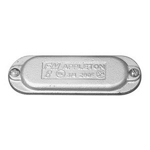 680F Unilets Conduit Body Cover, 2 in Hub, For Use With Form 8 Conduit Outlet Body, Cast Grayloy Iron, Triple Coated