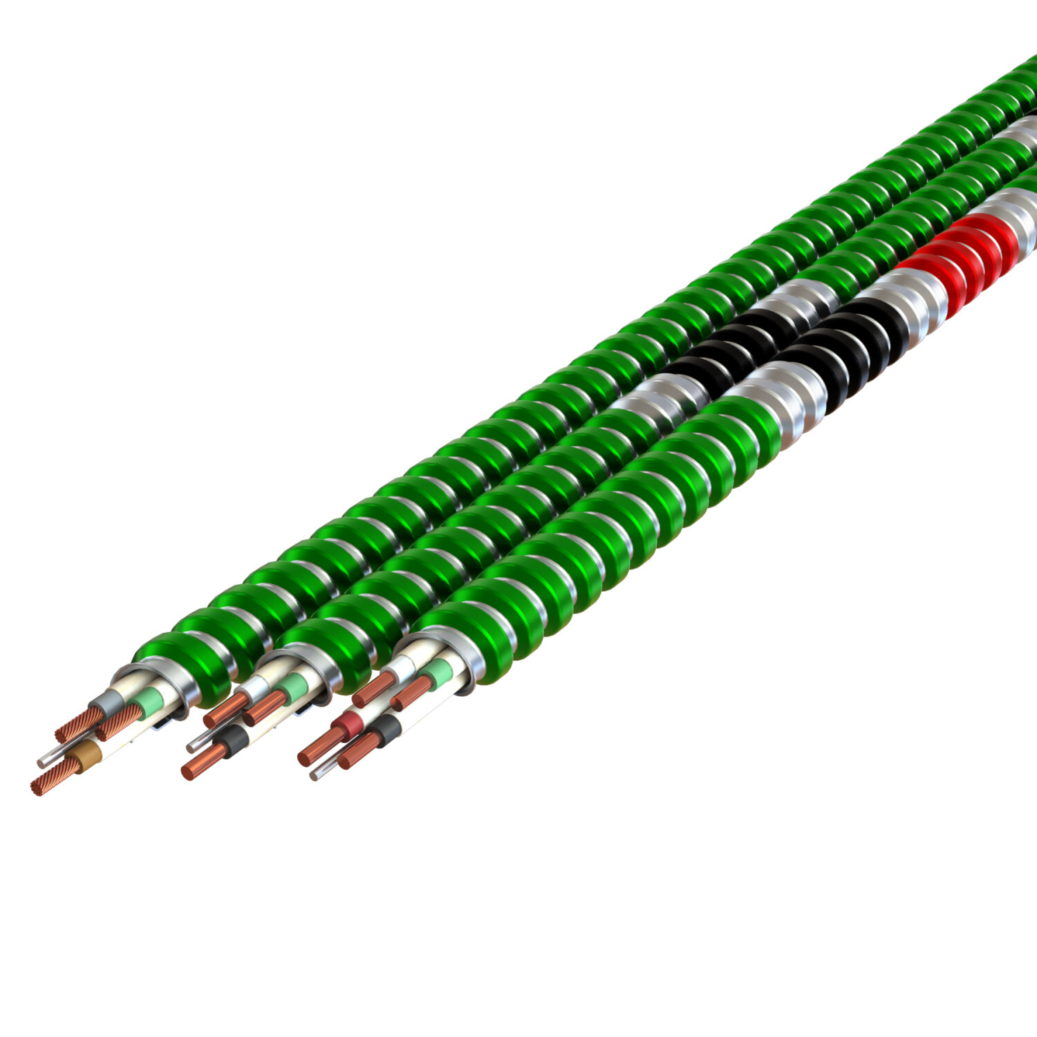 2858G42-00 Type AC Healthcare Facilities Cable With Grounding and Neutral Conductor, Coil Packaging, 600 V AC, (2) 12 AWG Stranded Copper Conductor, 250 ft L