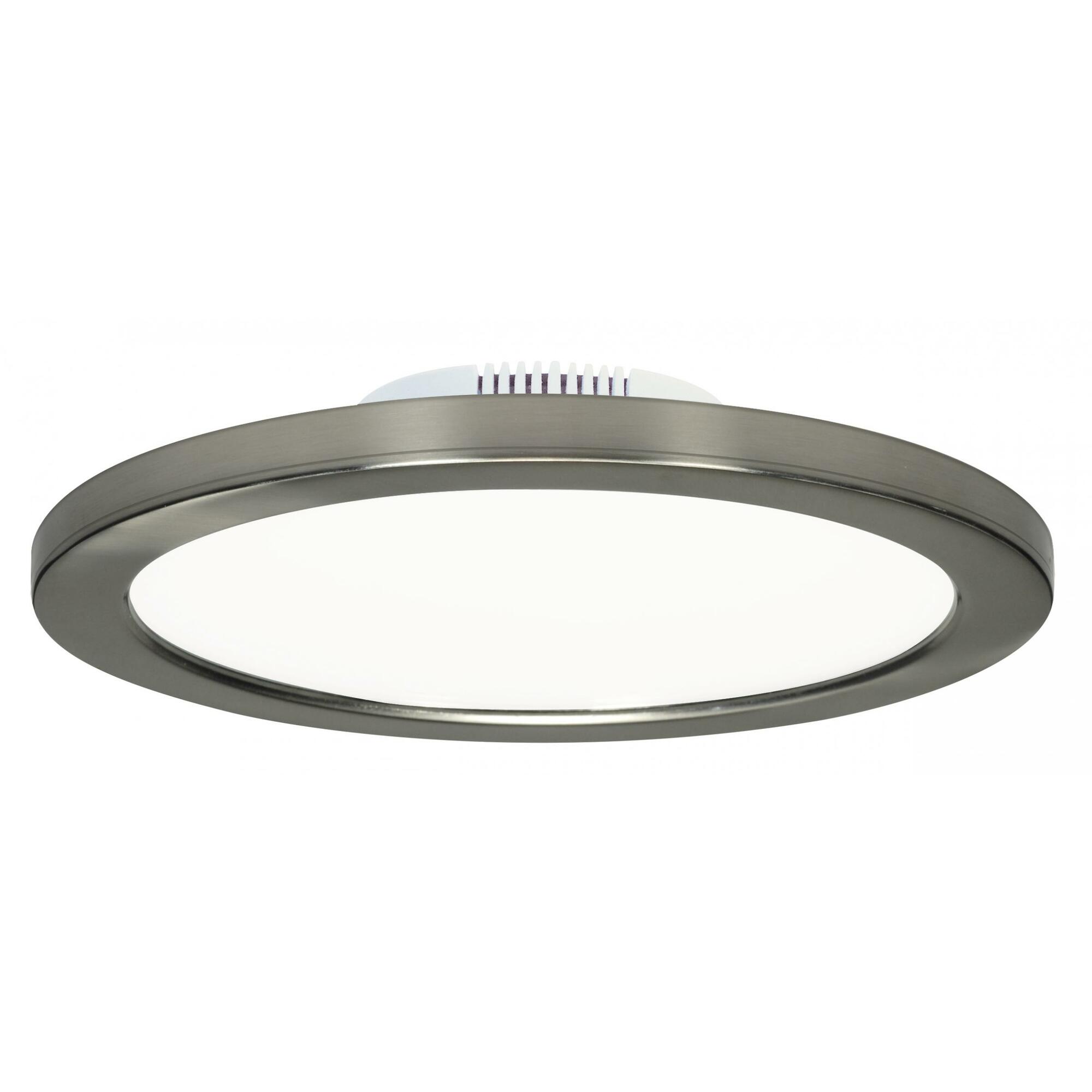 S9883 Blink Slim LED Flush Mount Fixture, 12 W Fixture, 120/277 V AC, Brushed Nickel Housing