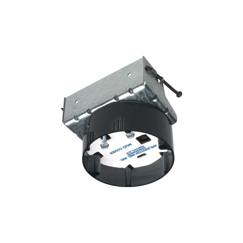 FB417S Fan/Fixture Mounting Box With Knockout, Plastic/Steel, 20 cu-in Capacity, 4.25 in L x 4.25 in W x 2.906 in H