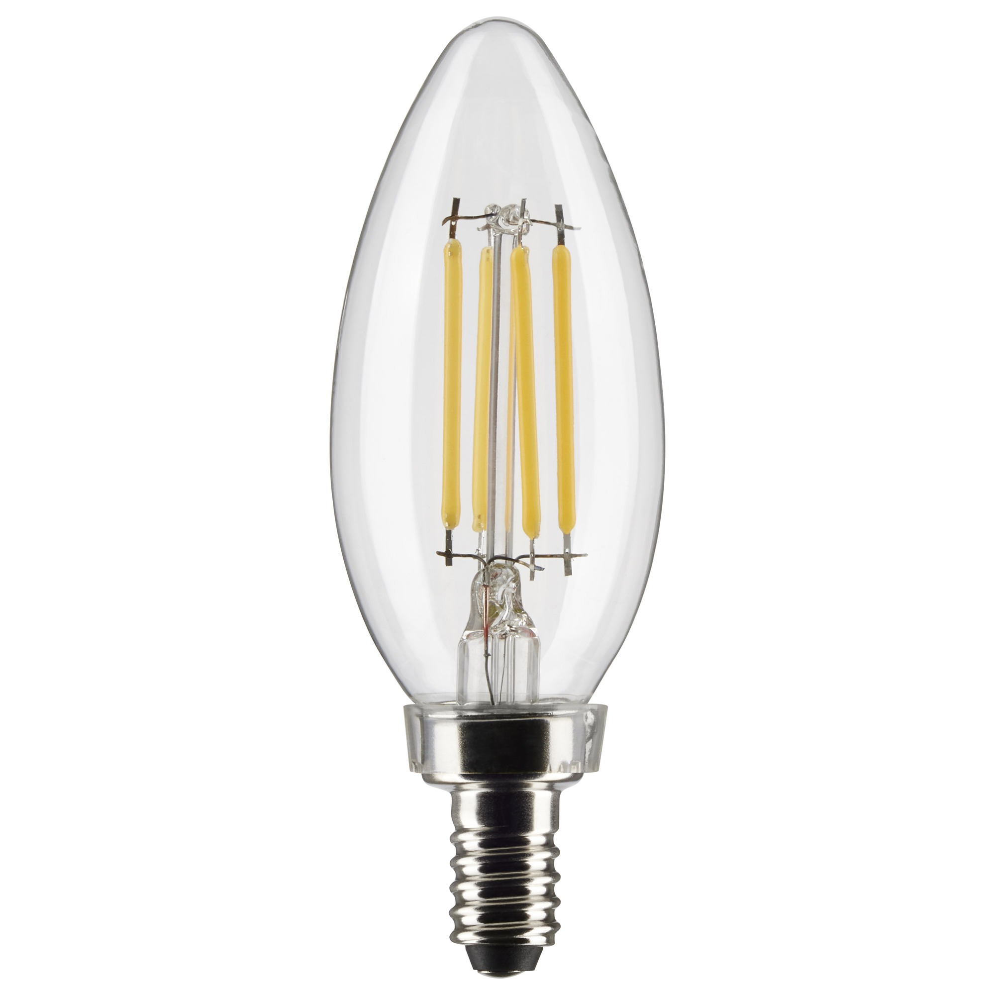 S21264 Dimmable Light Bulb, 4 W, 40 W Incandescent Equivalent, E12 Lamp Base, B11 Shape, 350 Lumens