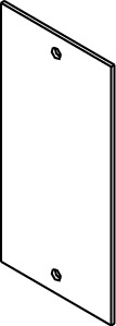 SGB-B AF Series Bottom Blank Device Plate, 1 Gang, Steel