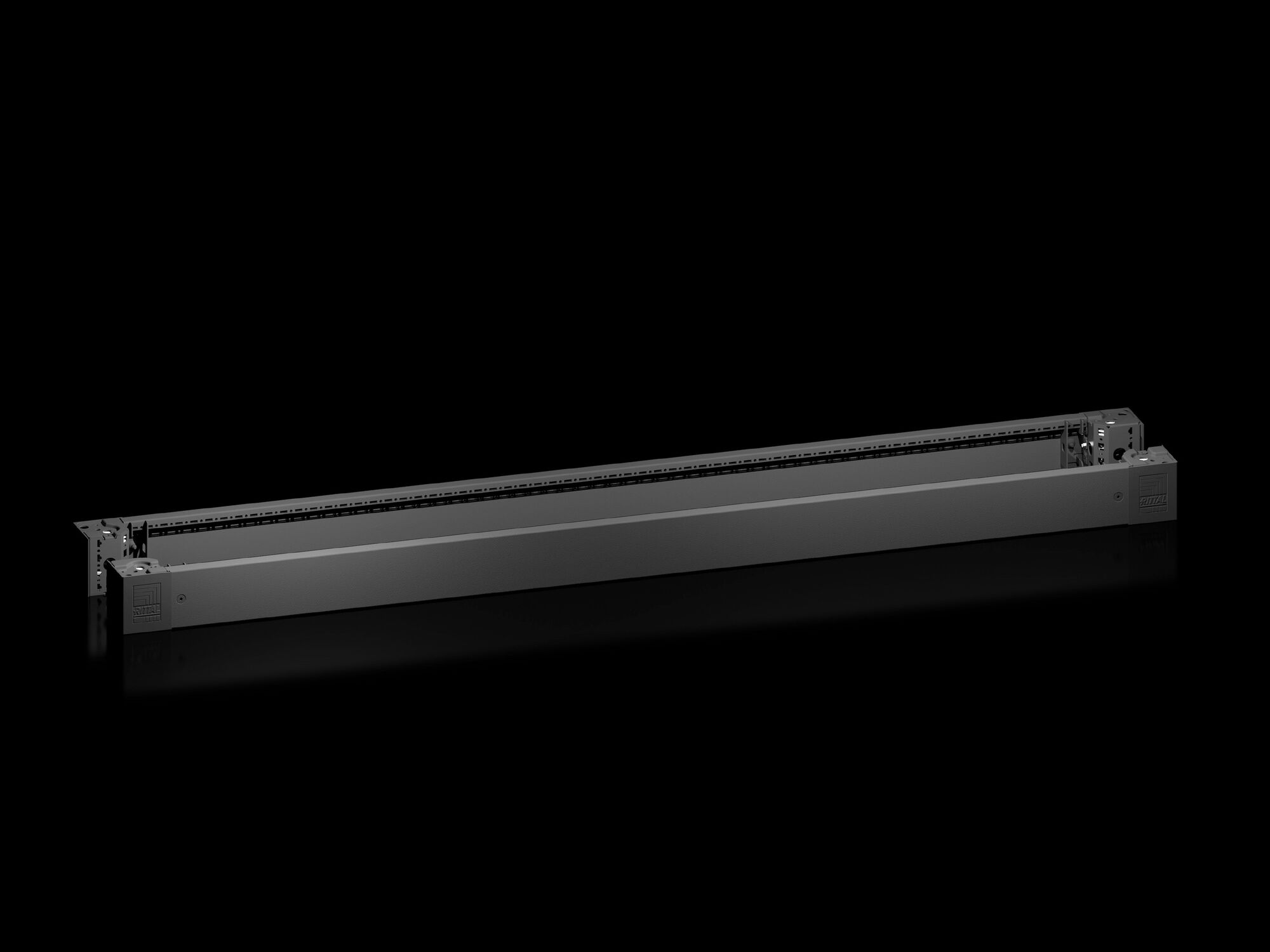 8640009 VX Series Front/Rear Base/Plinth, 100 mm H, For Use With VX, VX IT, VX SE, TS IT, TX CableNet, Sheet Steel, Jet Black