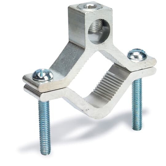 AJ-2124 Blackburn EZ-Ground Dual Rated Water Pipe Grounding Clamp, 6 AWG to 250 kcmil Conductor, Aluminum