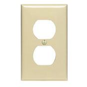 80703-NT Standard Size Traditional Wall Plate, 1 Gangs, 2-3/4 in W x 4-1/2 in H, Thermoplastic, Light Almond
