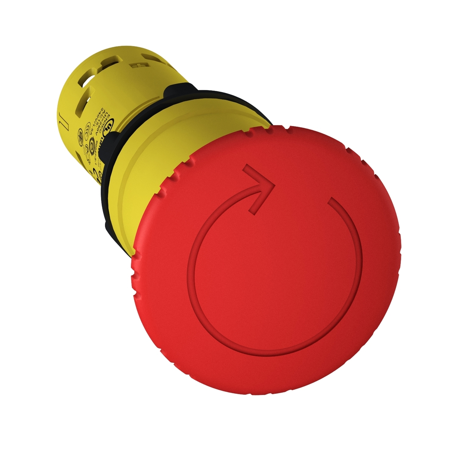 XB7NS8444 Harmony Monolithic Pushbutton, 0.87 in, 2NC Contact, Mushroom Head Operator, Red