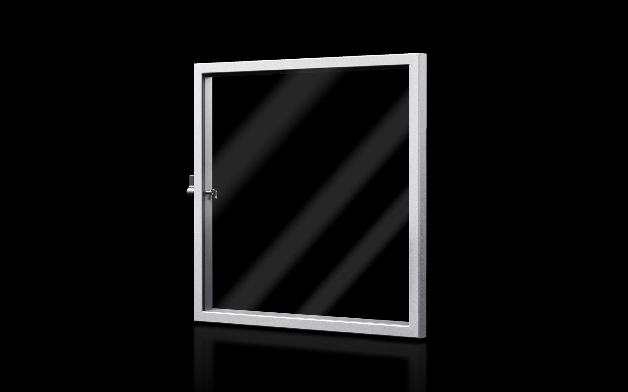 2730010 Viewing Window, 537 mm W x 317 mm H, 60 mm W x 60 mm H Cut Out, For Use With AX Series 1039.000, 1339.000 and 1009.000 Compact Enclosures, Aluminum Frame/Acrylic Glass Panel, Natural Anodized