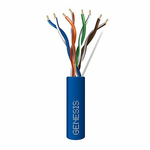 50781106 Cat5e Cable, Riser, 24 AWG, 4 Pair, Blue, 1000 ft pull box