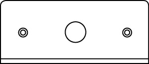 FIFP50 Unassembled Poke Through Device Faceplate With (1) 1/2 in Trade Size Knockout, 4-5/8 in L x 1-7/8 in W, 1 Gangs, Metal