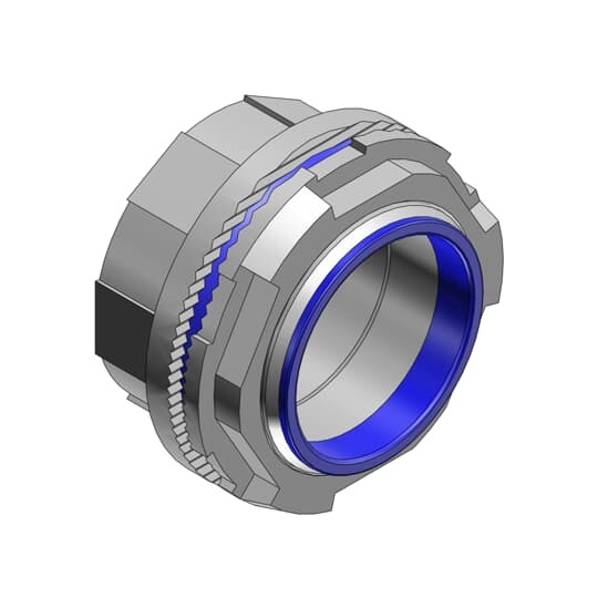 H050-TB T&B Hub Connector With Thermoplastic Insulated Throat, 1/2 in, For Use With Rigid/IMC Conduits, Zinc