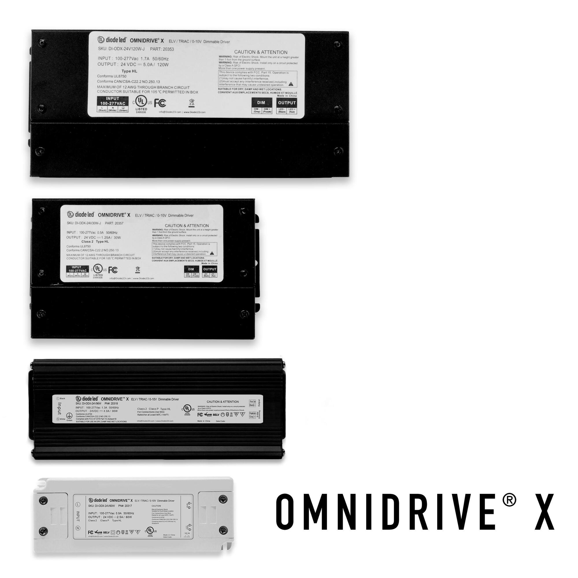 DI-ODX-24V30W OMNIDRIVE X Dimmable Driver, 24V DC, 30W, Class 2