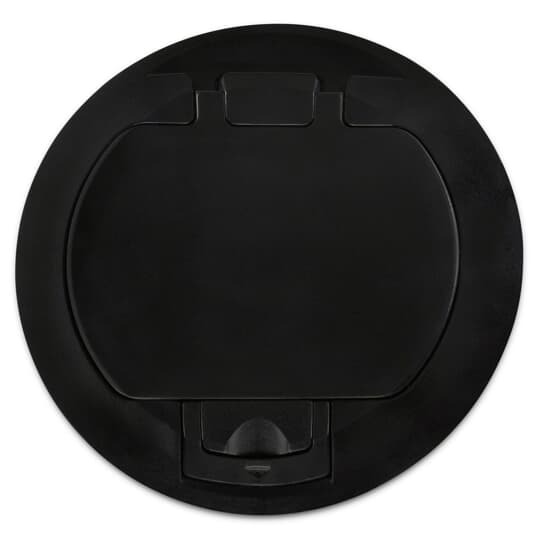 68-HP-FC-BLK Steel City 68 Series Non-Metallic Floor Box Cover, 5-31/32 in Dia, 6 in D, Aluminum